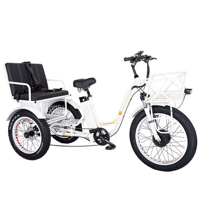 750W rodas dianteiras elétricas Rickshaw Trike com bateria de lítio de 21AH e 7 velocidades