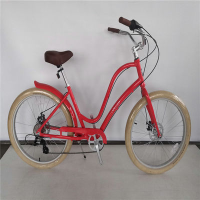 Coaster Brake 26 polegadas Single Speed Hybrid Unisex Beach Cruiser Bike com 26 * 2.35 Pneus