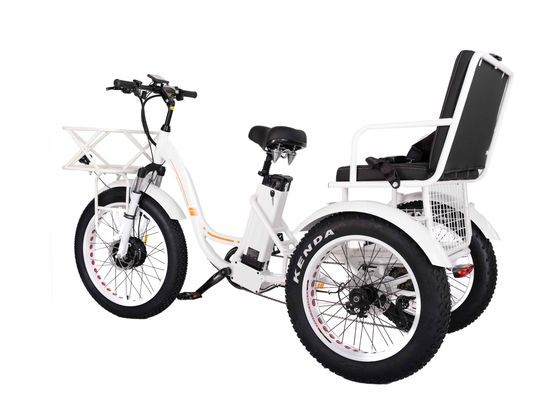 750W rodas dianteiras elétricas Rickshaw Trike com bateria de lítio de 21AH e 7 velocidades