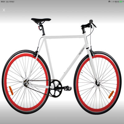 60cm Estrutura de aço Fixie Fixed Gear Bike Promax Duplo V Freio 700c Single Speed Track