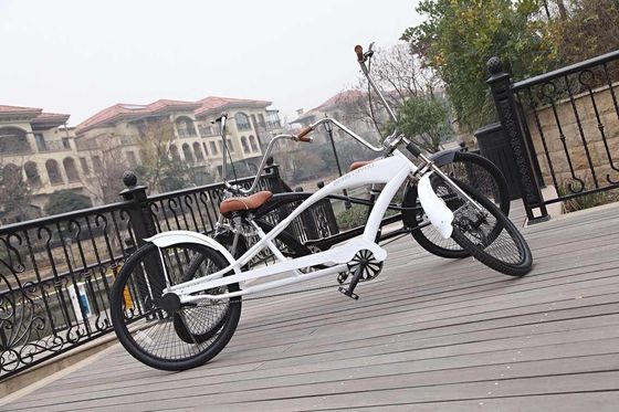 26&quot; Hi-Ten Steel Frame Adult Beach Cruiser Chopper Bike 17KG Peso Bruto 3,0 Pneus