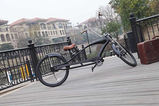26&quot; Hi-Ten Steel Frame Adult Beach Cruiser Chopper Bike 17KG Peso Bruto 3,0 Pneus