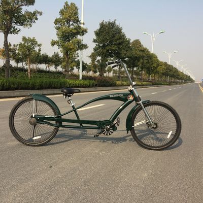 26&quot; Hi-Ten Steel Frame Adult Beach Cruiser Chopper Bike 17KG Peso Bruto 3,0 Pneus