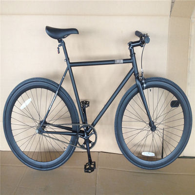 Custom Matt Black Fixie Bike Frame para Adultos 700C Single Speed Urban Fitness Cruiser