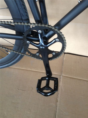 Custom Matt Black Fixie Bike Frame para Adultos 700C Single Speed Urban Fitness Cruiser