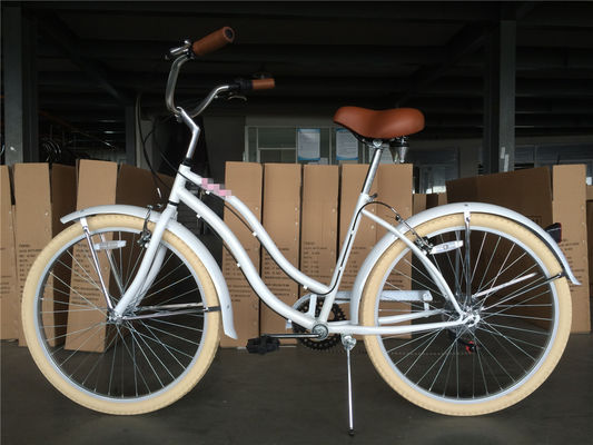 KMC Chain Cores pretas Urban Lady Single Speed Mulheres Beach Cruiser Bike para passeios descontraídos