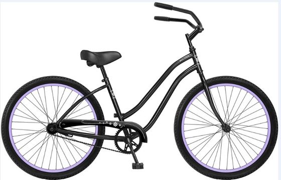 Passo através do design 26 polegadas Beach Cruiser Bike com freio de pé e cor branca