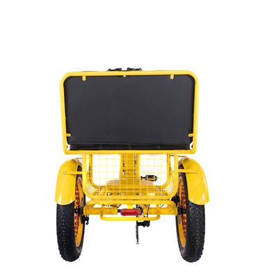 Rickshaw elétrico 750W Motor BaFang dianteiro 21AH Bateria de lítio 60KM EUA Adultos 24 &quot;Fat Snow Big Pneus Assento do passageiro