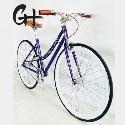 700C Lady Women Gril CE EUA Customizado Single Speed Step Through Fixed Gear City Bike