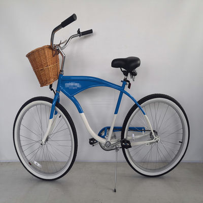 Fork Material de aço Adultos Homens Beach Cruiser Bike 26 polegadas de velocidade única personalizar logotipo
