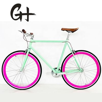 700C Bicicleta de velocidade fixa única com estrutura de aço Hi-Ten e certificação CE CPSC