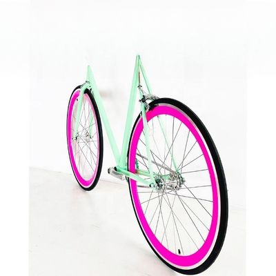 700C Bicicleta de velocidade fixa única com estrutura de aço Hi-Ten e certificação CE CPSC