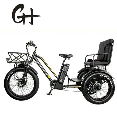 24&quot; 48V roda dianteira 750W 45KM/H Carga máxima 300KG 21AH Bateria de lítio Triciclos elétricos