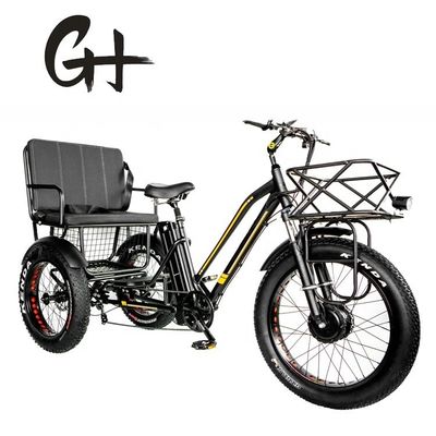 24&quot; 48V roda dianteira 750W 45KM/H Carga máxima 300KG 21AH Bateria de lítio Triciclos elétricos