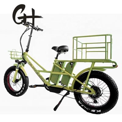 48V travão a disco baterias duplas neve gordura pneu grande carregamento elétrico bicicletas para família 2