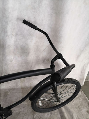 26 polegadas Adultos Homens Comforto de Velocidade Única Cruzeiro de Praia Bicicleta Prata Pronta para Envio