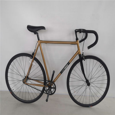 58cm Fixie Bikes com cor vermelha Thickslick 700c Pneus e garfo de aço 4130 Frame Chrome