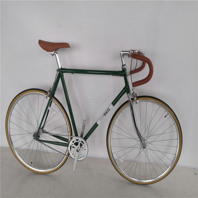 58cm Fixie Bikes com cor vermelha Thickslick 700c Pneus e garfo de aço 4130 Frame Chrome