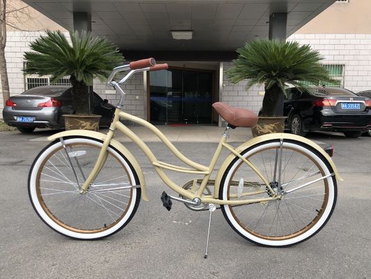 Quadro de aço de 26 polegadas Quadro duro 3 velocidades de bicicleta de cruzeiro de praia para adultos Homens e mulheres