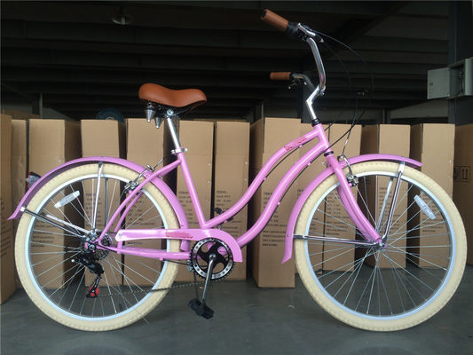 Bicicleta de cruzeiro de praia de 7 velocidades com assento grande e confortável