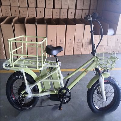 Bicicleta de carga elétrica de entrega de longa distância com duas baterias de lítio e freio de disco