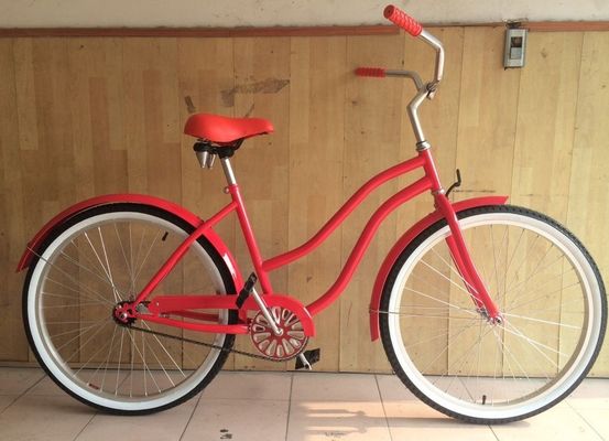 26 &quot; Single Speed Coaster Lady Beach Cruiser Bike Alumínio Alumínio Frame OEM Logotipo para Lady