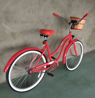 26 &quot; Single Speed Coaster Lady Beach Cruiser Bike Alumínio Alumínio Frame OEM Logotipo para Lady