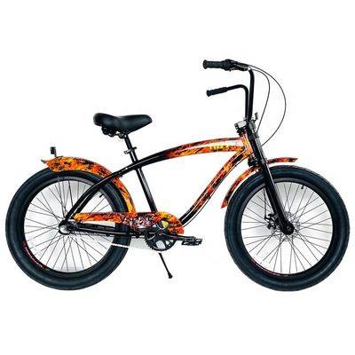 USA Homens 24&quot; 3,0 Fat Tire Alumínio Frame Beach Cruiser Bike com freio de disco