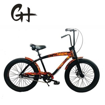 USA Homens 24&quot; 3,0 Fat Tire Alumínio Frame Beach Cruiser Bike com freio de disco