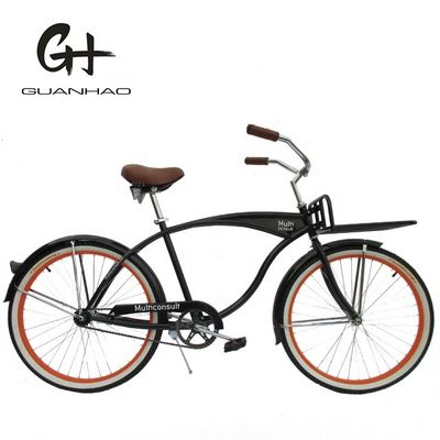 Logotipo personalizado de 26&quot; Monoposto de velocidade única travagem Beach Cruiser Bike para homens nos EUA