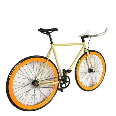 700C Hi-Ten Frame de aço de parede dupla 43MM Alumínio RIM Single Speed Track Fixed Gear Bike