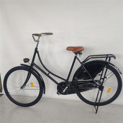 Single Speed 28 Inches Vintage Classic Black Lady Oma Holland City Cruiser Dutch Bike Bicicleta para Mulheres
