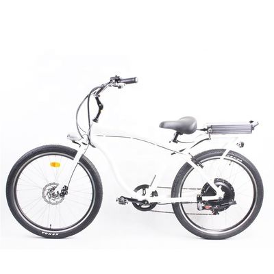 High Speed 26&quot; Electric Beach Cruiser Bike com motor de 1000W e bateria de lítio de 48V 14Ah