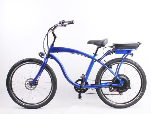 High Speed 26&quot; Electric Beach Cruiser Bike com motor de 1000W e bateria de lítio de 48V 14Ah
