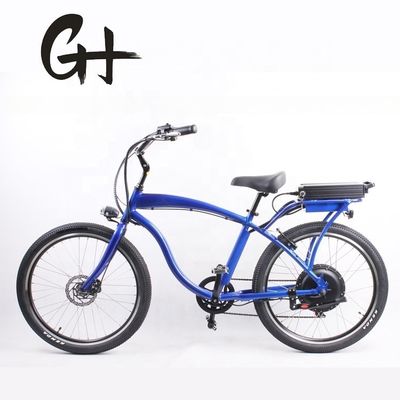 High Speed 26&quot; Electric Beach Cruiser Bike com motor de 1000W e bateria de lítio de 48V 14Ah