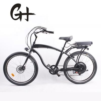 High Speed 26&quot; Electric Beach Cruiser Bike com motor de 1000W e bateria de lítio de 48V 14Ah