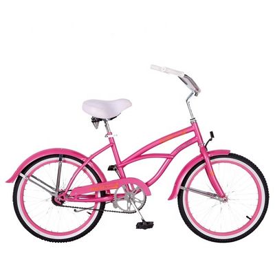 20&quot; Single Speed Coaster Brake Rosa Logotipo OEM Americano Mini Kid Small Frame CE Girl Beach Cruiser Bicicleta