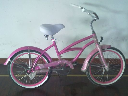 20&quot; Single Speed Coaster Brake Rosa Logotipo OEM Americano Mini Kid Small Frame CE Girl Beach Cruiser Bicicleta