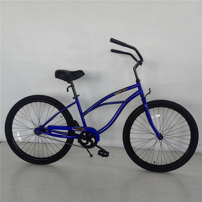 2024 Modelo 26&quot; Freio de pé de engrenagem única Anti-ferrugem Cruzeiro de praia de mulheres Bicicleta Forquilha de aço