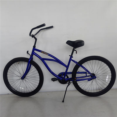 2024 Modelo 26&quot; Freio de pé de engrenagem única Anti-ferrugem Cruzeiro de praia de mulheres Bicicleta Forquilha de aço