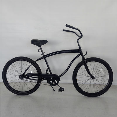 2024 Modelo 26&quot; Freio de pé de engrenagem única Anti-ferrugem Cruzeiro de praia de mulheres Bicicleta Forquilha de aço