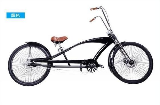 26' Long Frame Chopper Beach Cruiser Bike com pedal de liga e garfo de aço