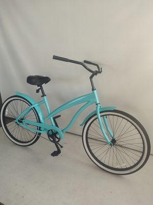 26&quot; Frame de Alumínio Single Gear Híbrido Mulheres Beach Cruiser Bike 2024 Não amortecedor traseiro