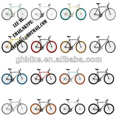 Material do garfo Aço 700C Hi-Ten Frame OEM CE Single Speed Flip-Flop Hub Fixed Gear Bike