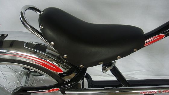Chopper Bike Black Low Rider Fashion Bike com F Disc Brake R V-Brake Technology