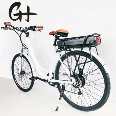 500W/48V/14Ah Rear Rack Bateria de lítio City Bike Elétrica para Mulheres 35KM/H