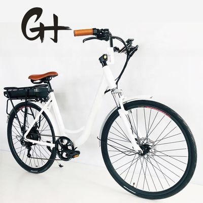 500W/48V/14Ah Rear Rack Bateria de lítio City Bike Elétrica para Mulheres 35KM/H