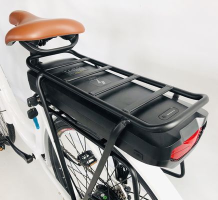 500W/48V/14Ah Rear Rack Bateria de lítio City Bike Elétrica para Mulheres 35KM/H
