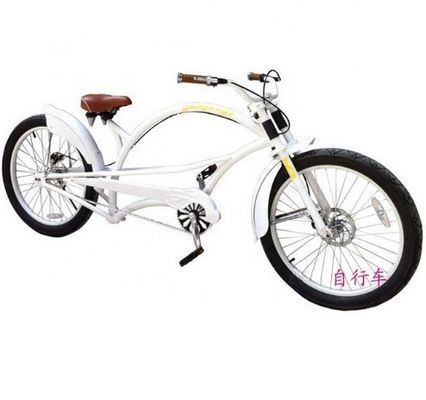 Borda de alumínio 24&quot;x3.0 CE American Long Hi-Ten Steel Frame Chopper Beach Cruiser Bicicleta