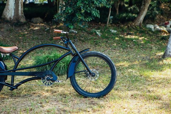 Borda de alumínio 24&quot;x3.0 CE American Long Hi-Ten Steel Frame Chopper Beach Cruiser Bicicleta